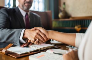 Handshake with notebooks